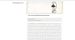 Desktop Screenshot of bintzanhotel.com